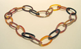 "chain" flame worked glass necklace by artist vivienne bell