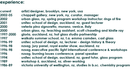 vivienne bell - glass artist - flame worked and blown glass jewelry and sculpture